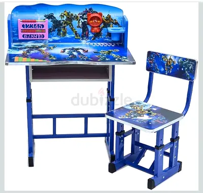 AFIFA Furniture Blue Adjustable Kids Study Table and Chair Set – Ergonomic Study Desk ColourBlue