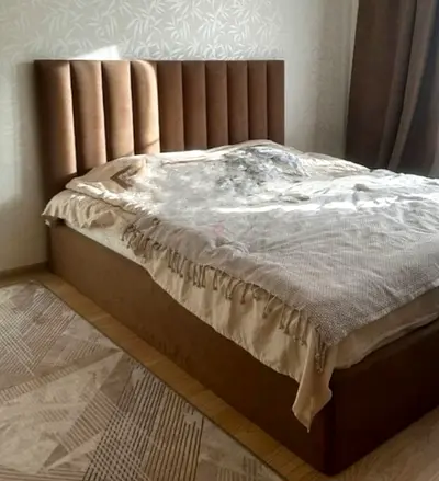 Brend New fabric wooden King size 180x200 Bed with Madical Matress Available