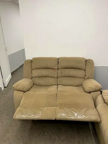 Beige 2-Seater Recliner Sofa - Comfortable and Plush