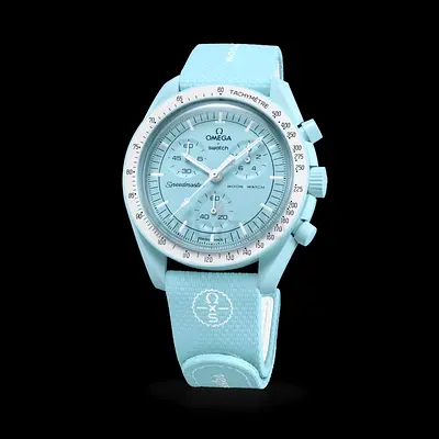 Omega x Swatch Speedmaster MoonSwatch - Light Blue mastar quality