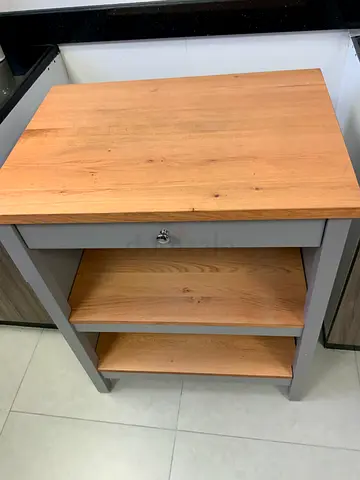 IKEA wooden kitchen island with drawer and shelves - excellent condition, used only for storage
