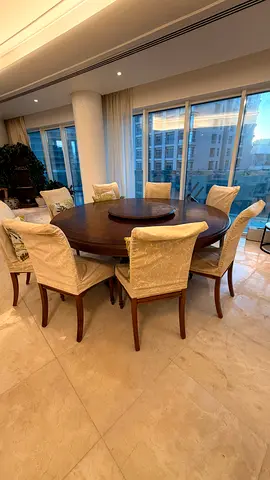 Round Dining Table with Chairs For Sale