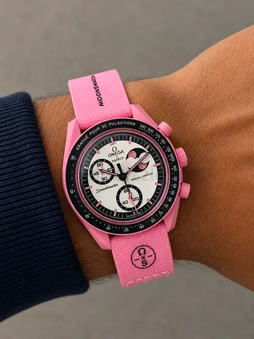 Omega x Swatch Speedmaster MoonSwatch Pink Mission Wristwatch master