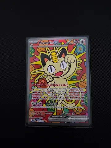 Pokémon Meowth GX Full Art Promo Card (Sleeved)