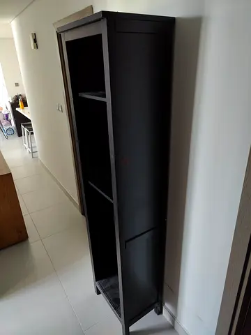 Free IKEA Tall dark wood bookcase / shelving unit - OK condition