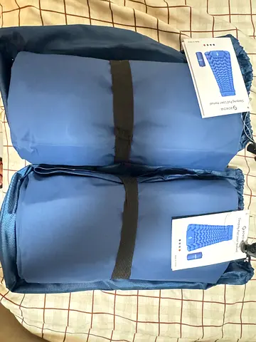 BowINR (Two Blue Inflatable Sleeping Pads with Carry Bags) - New