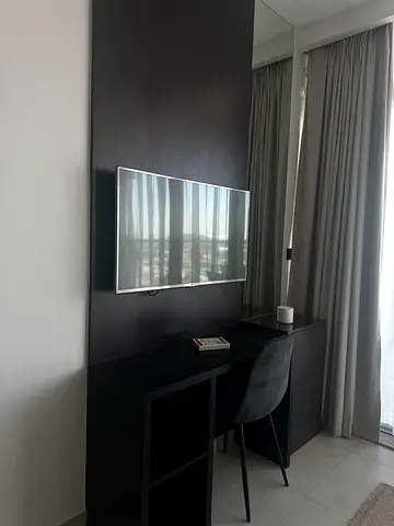 Black Wooden Study Desk with Built-in Shelves - Brand New (Assembled)