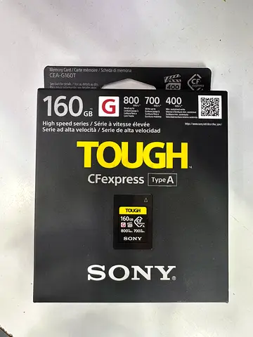 Sony 160GB TOUGH CFexpress Type A Flash Memory Card - VPG400 High Speed G Series with Video Performa