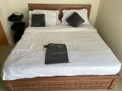 Wooden King Size Bed Frame with Headboard - Good Condition