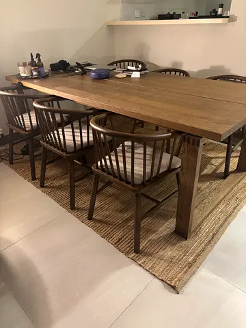 IKEA dining table and 6 pan home chairs
