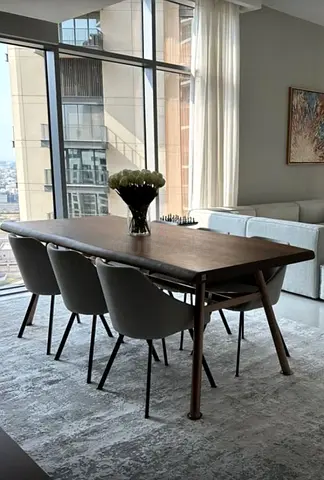 Marina Home Airloft Wood dining table w/6 Chattels  More dining chairs