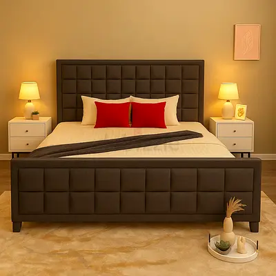✅ Brand New Luxury Velvet Bed King Size with Spring Mattress