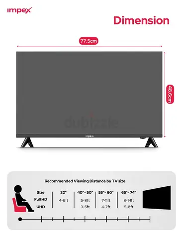 Impex 32-inch LED TV - Compact 32 Full HD/HD Ready (Good Condition)