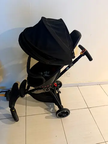 Black Baby Stroller with Sun Canopy