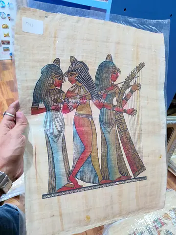 Hand-painted Egyptian Papyrus Artwork — Three Musicians 44*33cm