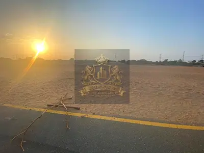 For sale in Sharjah, Al Zubair Orchards area Residential land with an area of ​​4800 feet Ground floor and two-floor permit
