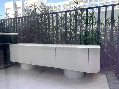 TV cabinet or Modern White Storage Bench / Low Cabinet - perfect Condition