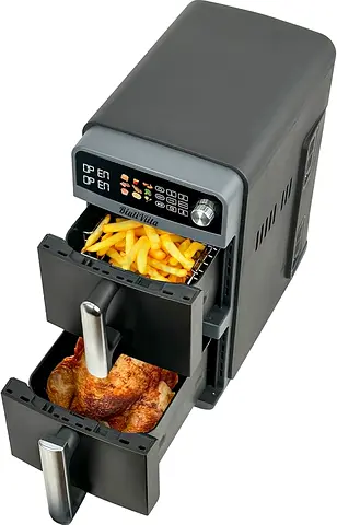 BiutiViita 10L Double Stack Air Fryer, Dual Air Fryer with Dual Basket  2 Drawers 2400W