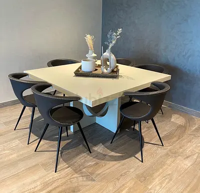 2XL Square Dining Table with 6 Marina Interiors Chairs