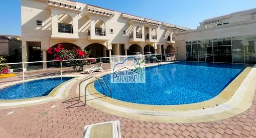 gated community away from fly zone/3 Bedrooms villa all master/pvt back lawn/maids room /shared s-pool/ kids play area covered parking/ Rent in Mirdif