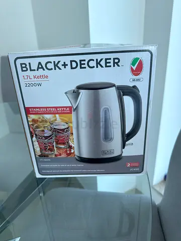 Black+Decker 1.7L Stainless Steel Electric Kettle - 2200W (Boxed)