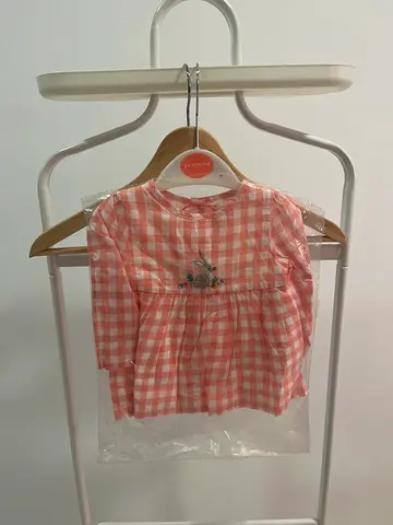 John Lewis Lightweight pink gingham baby dress