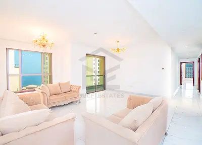 Upgraded | 3 BR + Maids | Partial Sea View