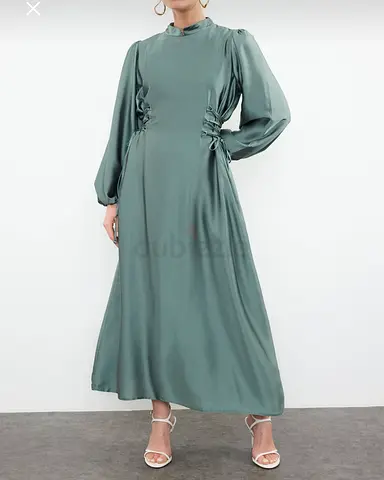 Satin Dress Mint Green Size 38