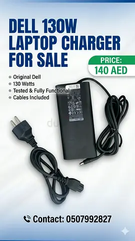 ​Title:
​Original Dell 130W Laptop Power Adapter Charger – Clean  Fully Tested
​Description:
​Selli