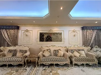Luxury Royal Classic Majlis Sofa Set for 25 People + 8 Tables | AED 6,000