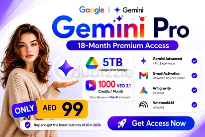 Google AI Pro – Gemini Pro Advance| 18 Months | 5TB Storage | Own Email