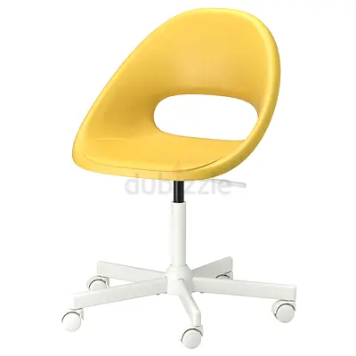 IKEA MÄLSKÄR/ELDBERGET swivel desk chair - yellow/white
