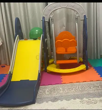 Kids Plastic Slide and Swing Combo - Good Condition