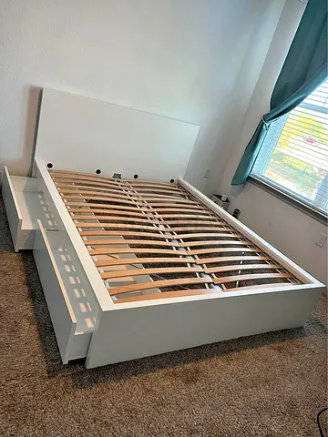 IKEA Malm Double size bed frame with mattress - like new