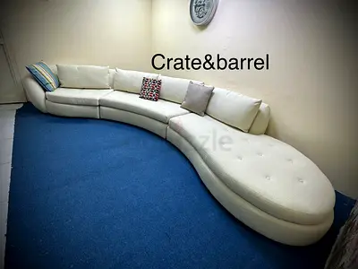 Excellent condition cratebarrel corner sofa