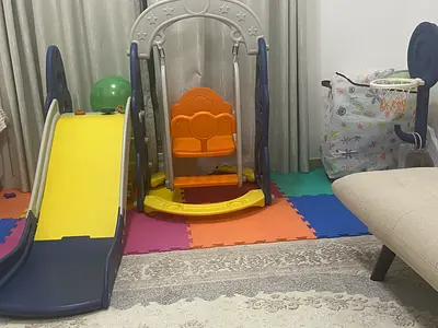 Kids indoor slide and swing combo - good condition