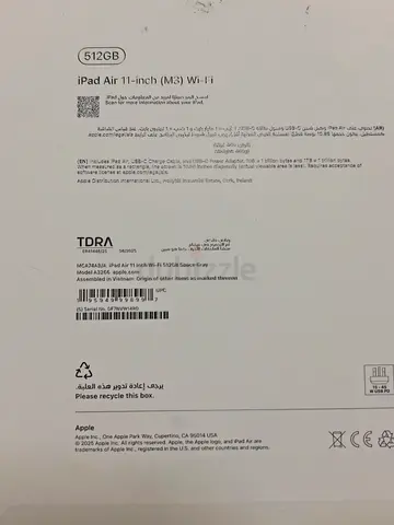 ipad air 11 inch M3 512 gb