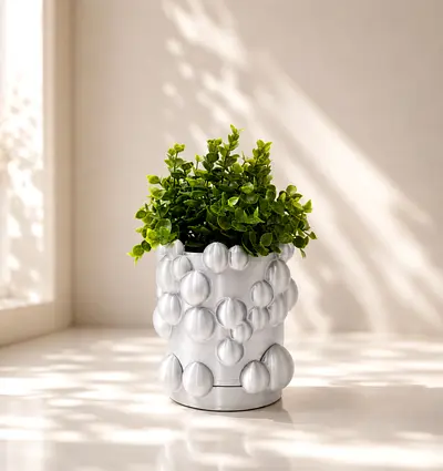 🔥 SALE / Designer Plant Pots / Silver S 🔥