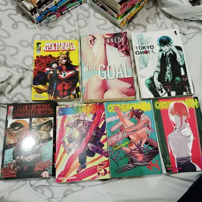 Bundle of Manga  YA Paperback — My Hero Academia, Chainsaw Man, Tokyo Ghoul + More