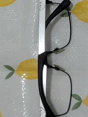 Emporio armani Black rectangular eyeglass frame with adjustable nose pads