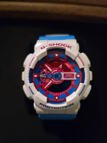 Casio G-Shock GA-110AC-7A white tricolour - original