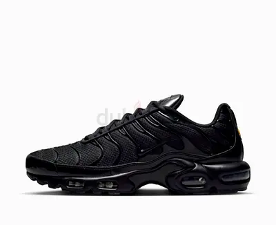Black Nike Air Max TN-style Sneakers - Size Not Specified