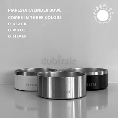 Piaresta Stainless Steel  Pet Bowls - 3 colors (Black, White, Silver)