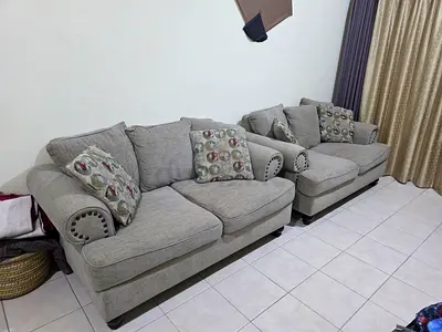 Light grey 3 + 2 + 2 seater HomeRus sofa set — comfortable, good condition