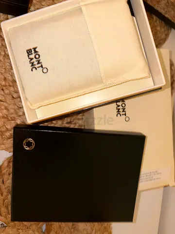 Original Montblanc Black Leather Key Case with Box. Never been used