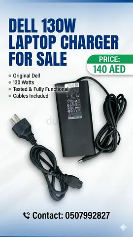 ​Title:
​Original Dell 130W Laptop Power Adapter Charger – Clean  Fully Tested
​Description:
​Selli