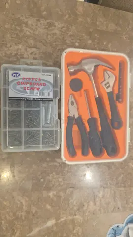 🛠️ Essential Home Tool Kit + 370-Piece Screw Organizer Set