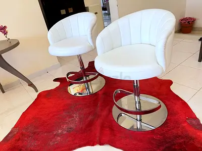 Three FENDI Leather Bar Stools, Great Deal