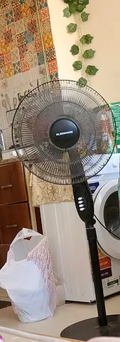 Black Olestar Oscillating Pedestal Fan - Good Working Condition