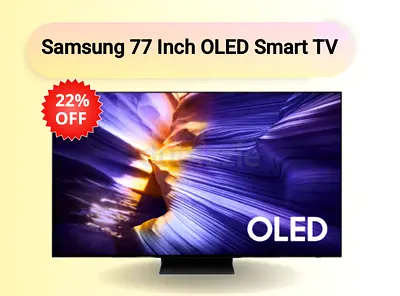 Samsung 77 Inch OLED TV | 120Hz (Up to 144Hz) 4K Samsung Vision AI Smart TV | 2025 Model 77S91F